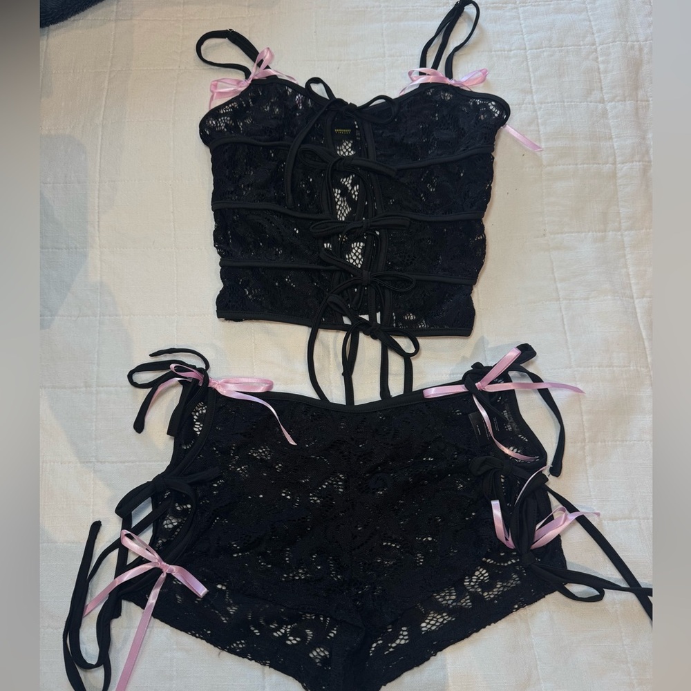Finesse Halsey Black Lace Set